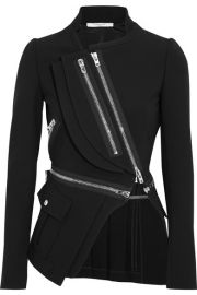 Givenchy   Wool-trimmed stretch-crepe jacket at Net A Porter